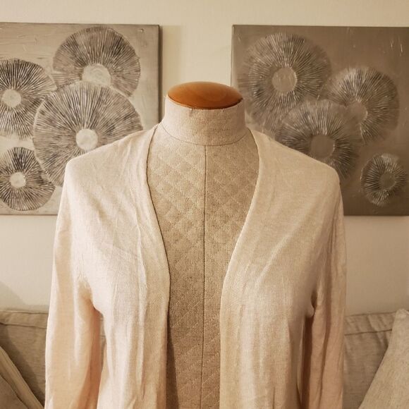 Maison Jules Long Open-Front Jersey Cardigan Sweater size Medium - NEW - Picture 3 of 11